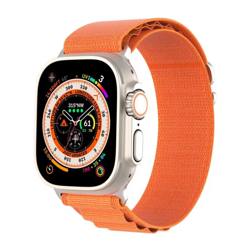 Λουράκι Dux Ducis Sport Nylon Woven Bracelet Apple Watch (44/ 45/ 46/ 49mm) Πορτοκαλί