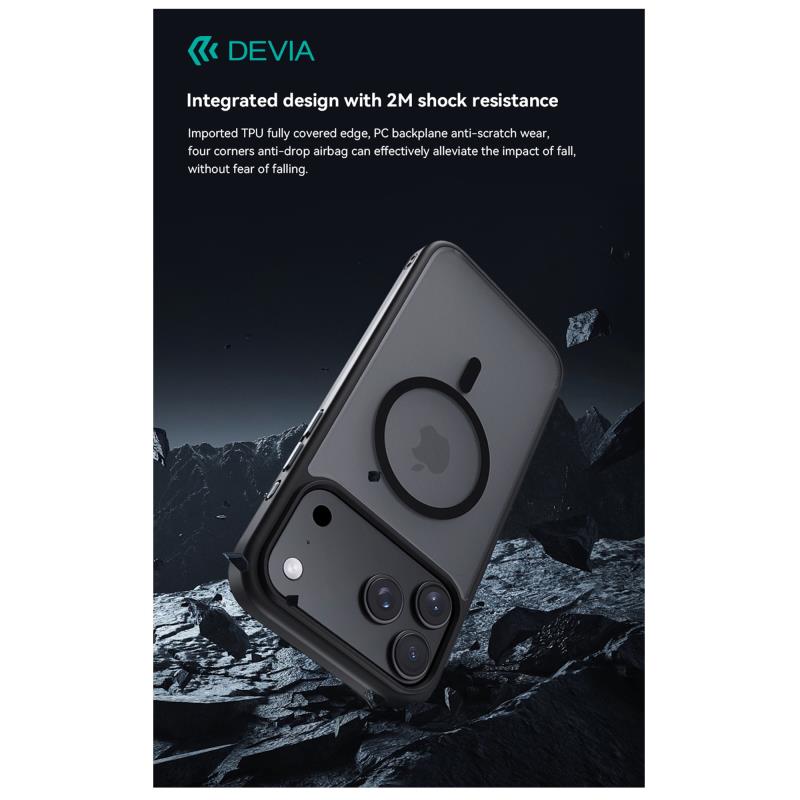 Θήκη TPU & PC Devia Apple iPhone 17 Pro Magnetic Shock Proof Pino Πορτοκαλί