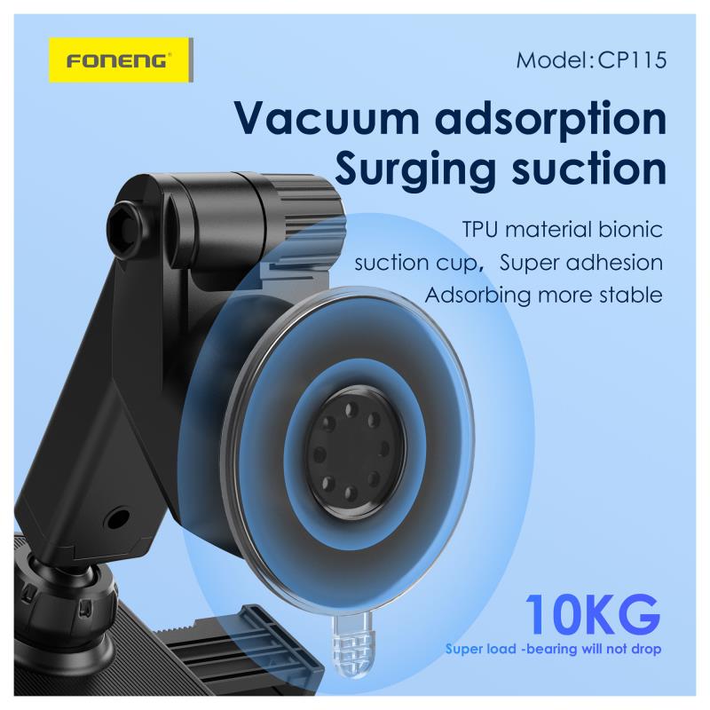 Universal Βάση Στήριξης Ταμπλό Αυτοκινήτου Foneng CP115 για Smartphones 4.5"-7.0" Μαύρο