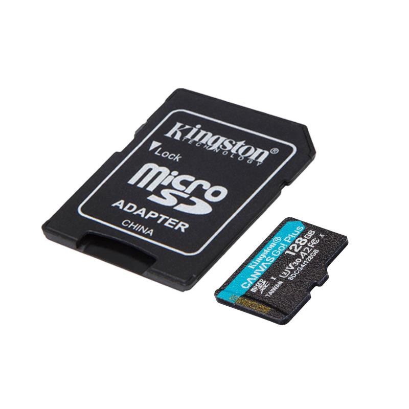Κάρτα μνήμης Micro SDXC C10 UHS-I U3 Kingston Canvas Go! Plus 200MB/s 128Gb + 1 ADP