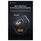 True Wireless Ακουστικά Bluetooth Devia EM043 OWS Ultra1 Open Χρυσό
