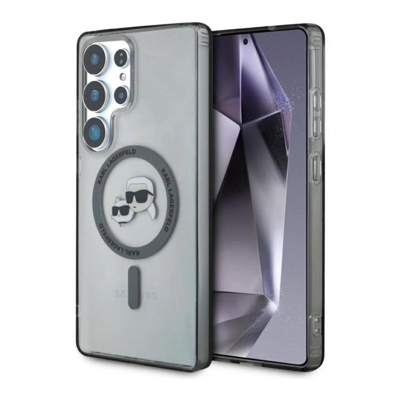 Θήκη TPU Karl Lagerfeld Samsung Galaxy S25 Ultra Magnetic IML Metal Karl & Choupette Heads Μαύρο