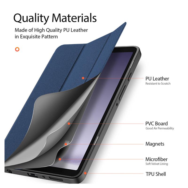 Θήκη TPU Flip Shock Proof Dux Ducis Domo Samsung Galaxy Tab A9 8.7" Wi-Fi/ 4G & A11 8.7" Wi-Fi Μαύρο