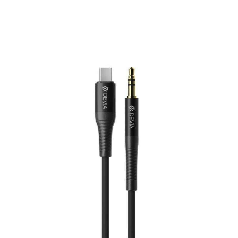Καλώδιο Ήχου Devia EC620 USB C σε 3.5mm 1m Ipure Μαύρο