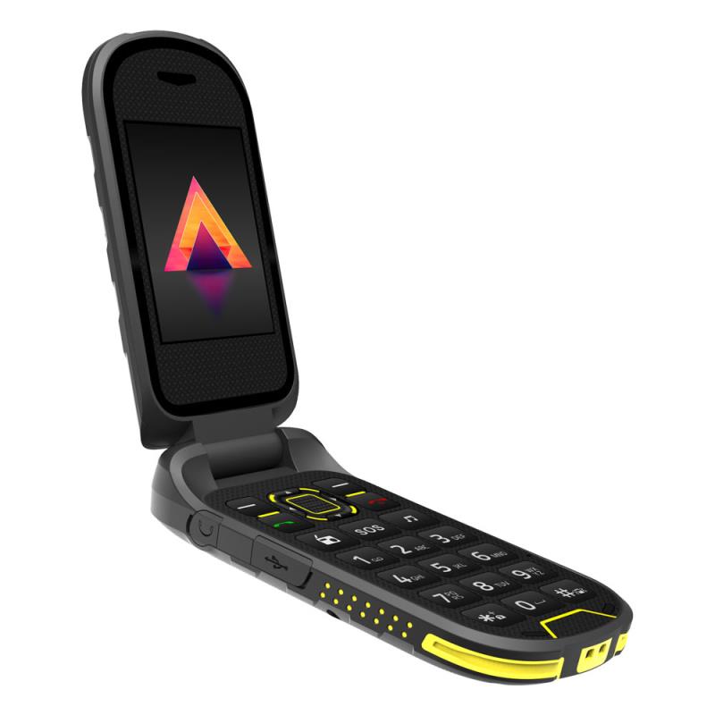 Κινητό Τηλέφωνο Hammer Bow LTE (Dual SIM) Μαύρο-Κίτρινο