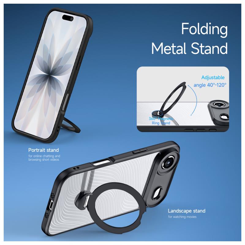 Θήκη TPU & PC Dux Ducis Aimo Magnetic MagSafe με Stand Apple iPhone Air Μαύρο