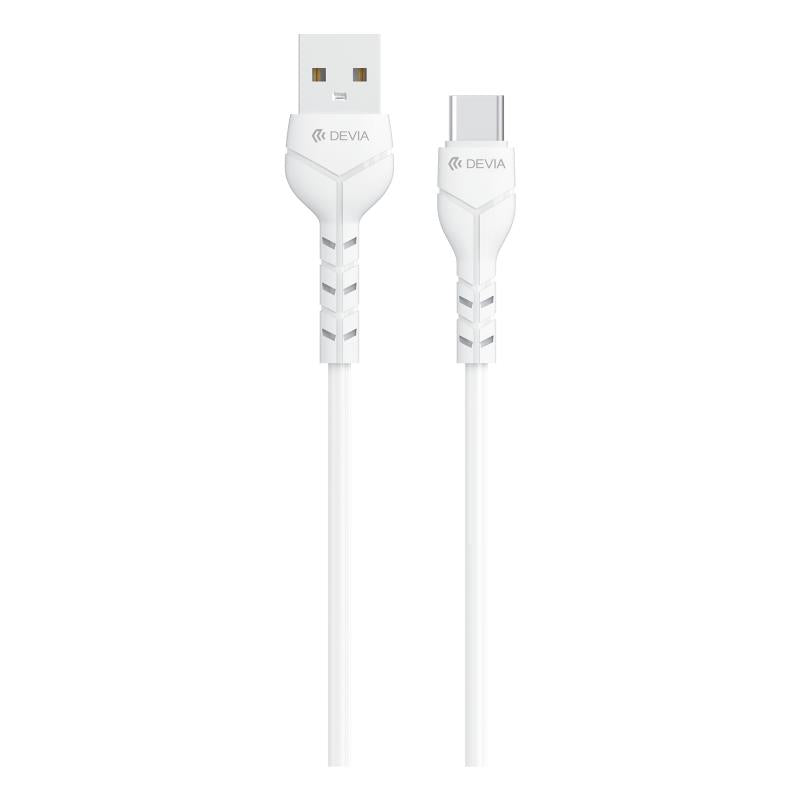 Καλώδιο Σύνδεσης USB 2.0 Devia EC305 USB A σε USB C 10.5W 1m Kintone Eco-Friendly Λευκό