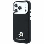 Θήκη PU Karl Lagerfeld Magsafe Apple iPhone 18 Pro Max/ 17 Pro Max Grained Leather Karl & Choupette Heads Μαύρο