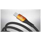 Καλώδιο Σύνδεσης USB 2.0 Hammer Magnetic Braided USB C σε USB C 100W 1m Μαύρο