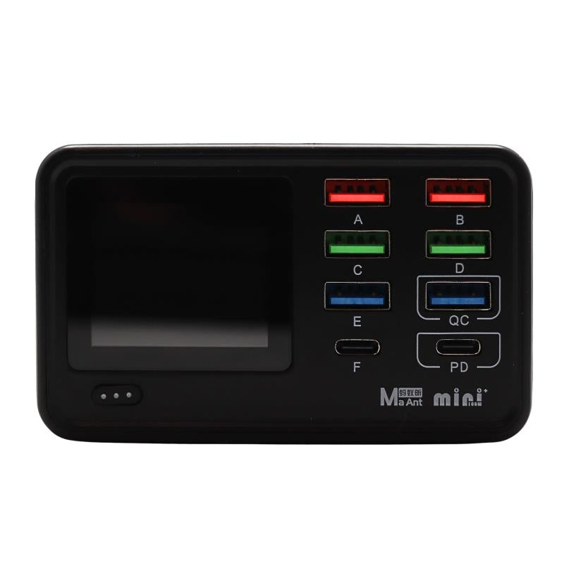 MaAnt DianBa Mini+ Benchtop Multi-Charger with 8 USB A & USB C PD/QC 100W Ports & Display Screen