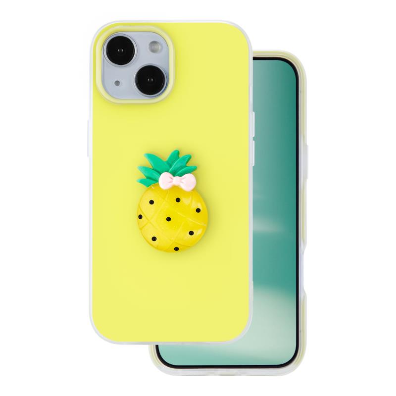 Θήκη TPU & PC inos Apple iPhone 12/ 12 Pro Fresh Pop Pineapple Κίτρινο