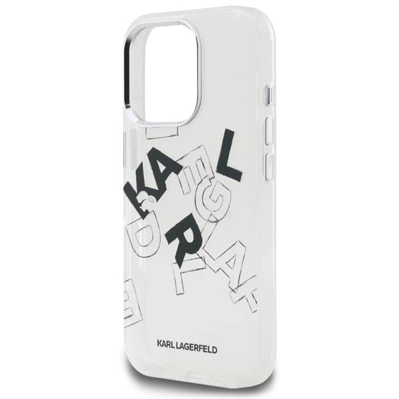 Θήκη TPU Karl Lagerfeld Apple iPhone 16 Pro Max IML Metal Sketched Graphic Logo Διάφανο