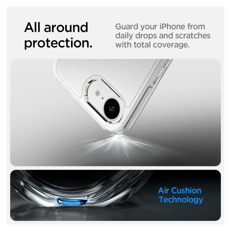 Θήκη TPU & PC Spigen Ultra Hybrid Apple iPhone 16e Διάφανο