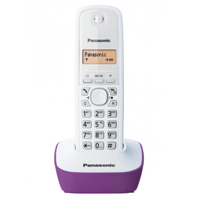 Ασύρματο Τηλέφωνο Panasonic KX-TG1611 Λευκό-Μωβ