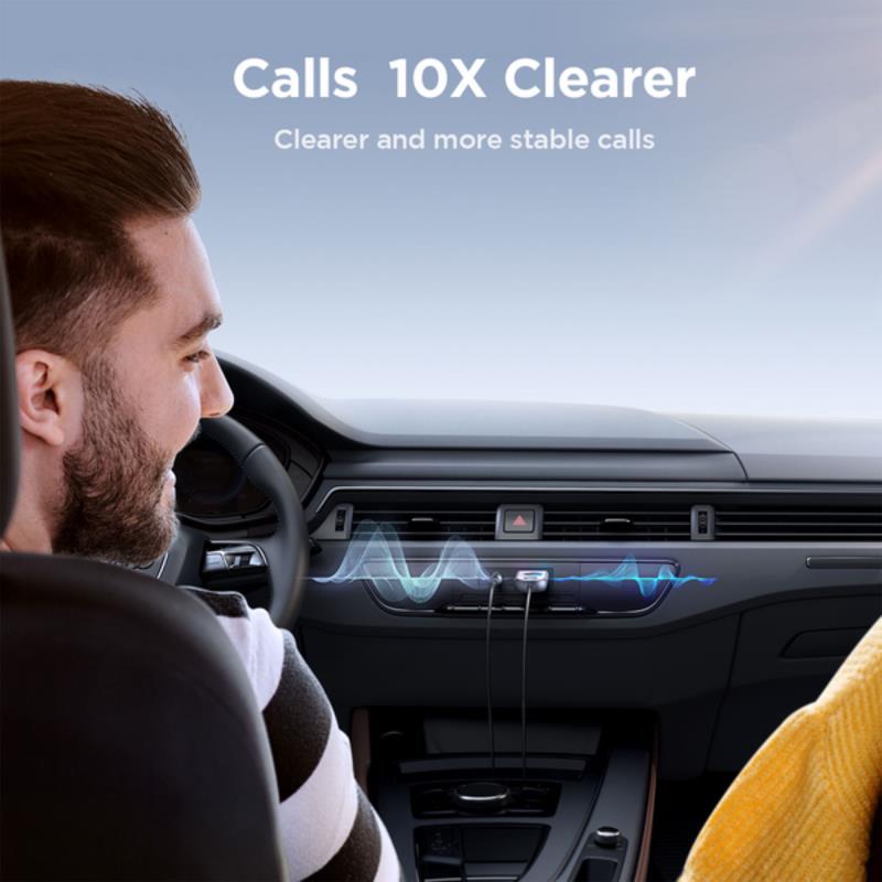 Bluetooth Audio Receiver USB & AUX Joyroom JR-CB6 Car-B για Αυτοκίνητο & Άλλες Συσκευές Σκούρο Γκρι