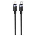 Καλώδιο Σύνδεσης USB 2.0 Foneng X115 Metal Head Braided USB C σε Lightning PD 27W 1m Μαύρο