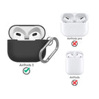 Θήκη Σιλικόνης AhaStyle PT148 Apple AirPods 3 Premium με Γάντζο Μαύρο