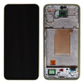 Screen with Touch Screen & Front Frame Samsung A356B Galaxy A35 5G Yellow (Original)
