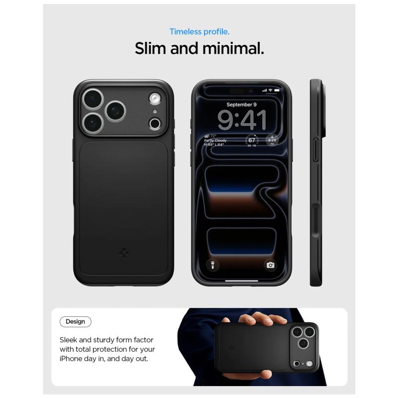 Θήκη TPU Spigen Apple iPhone 18 Pro Max/ 17 Pro Max MagSafe Thin Fit Μαύρο