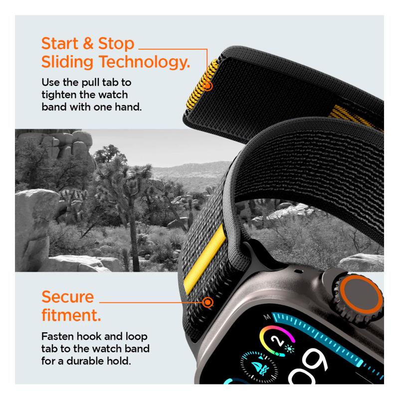 Λουράκι Spigen Athlex Air Apple Watch (44/ 45/ 46/ 49mm) Active Μαύρο