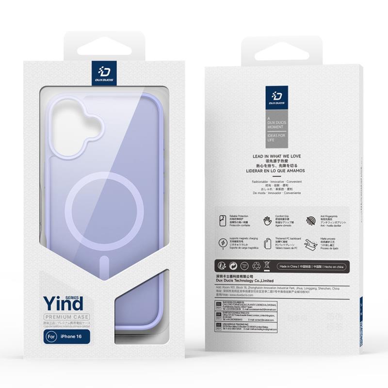 Θήκη TPU & PC Dux Ducis Apple iPhone 16 Magnetic MagSafe Yind Μαύρο