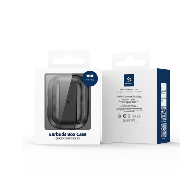 Θήκη TPU Dux Ducis PECB Apple AirPods 3 με Γάντζο Γκρι