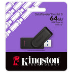 USB 3.2 Flash Disk Kingston Exodia S DTX USB A 64GB Μαύρο