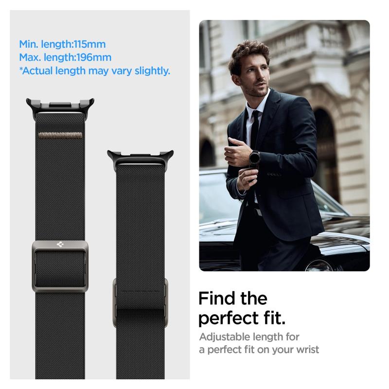 Λουράκι Spigen Samsung Galaxy Watch 8/ 8 Classic (40/44/46mm) Lite Fit Μαύρο