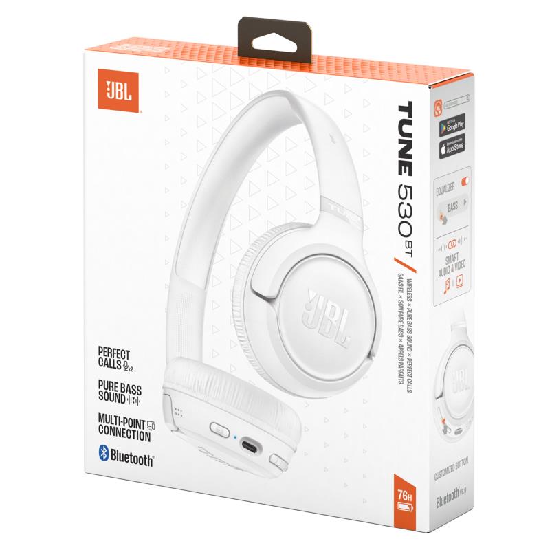 Ασύρματα Ακουστικά Κεφαλής JBL Tune 530BT Λευκό