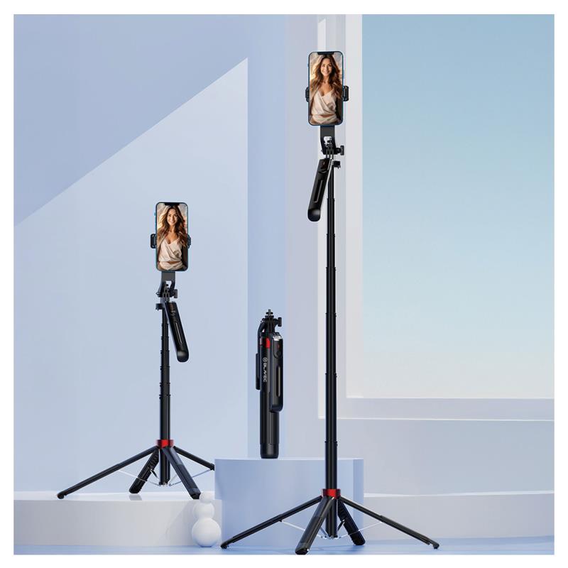 Ασύρματο Selfie Stick & Τρίποδο Blavec Fusion P09 Aluminium με Τηλεχειριστήριο για Smartphones Μαύρο