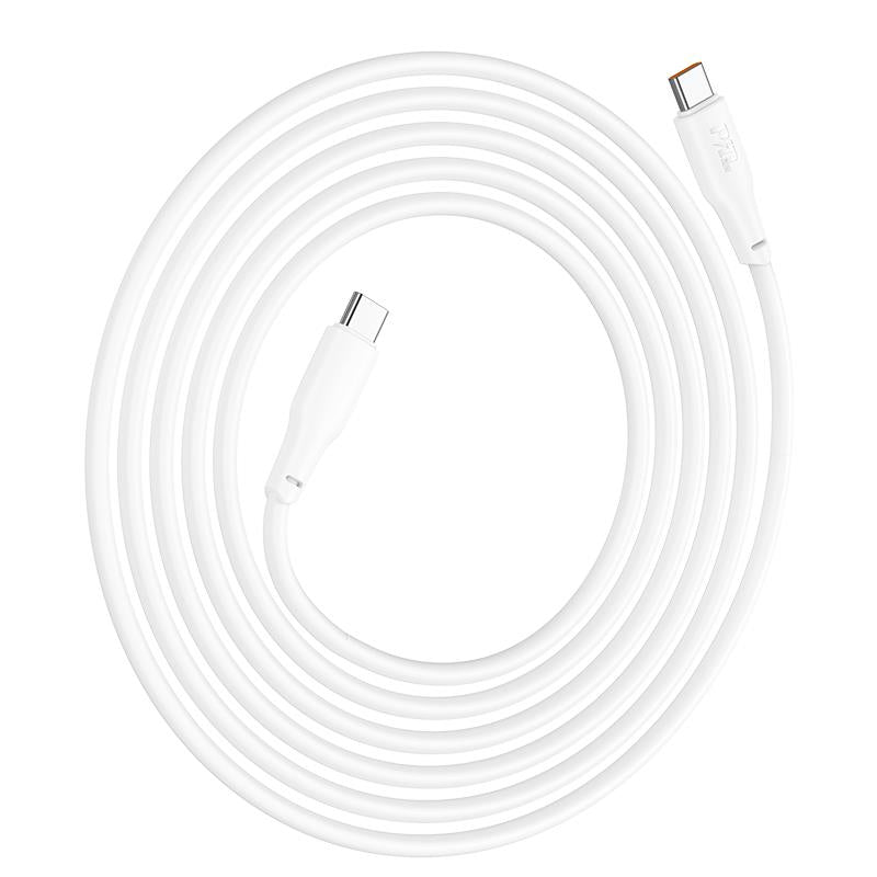 HOCO X93 ΚΑΛΩΔΙΟ ΦΟΡΤΙΣΗΣ ΚΑΙ ΔΕΔΟΜΕΝΩΝ FORCE, TYPE-C ΣΕ TYPE-C, 2m, 60W, ΛΕΥΚΟ