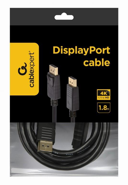 CABLEXPERT ΚΑΛΩΔΙΟ DISPLAY PORT, 4K, MALE-MALE, 1.8m
