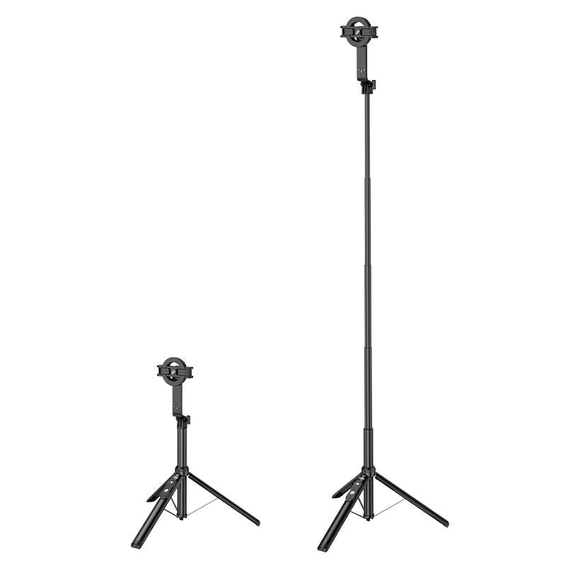 HOCO K25 SHERKHAN ΜΑΓΝΗΤΙΚΟ SELFIE STICK, ΑΛΟΥΜΙΝΙΟ, ΜΑΥΡΟ