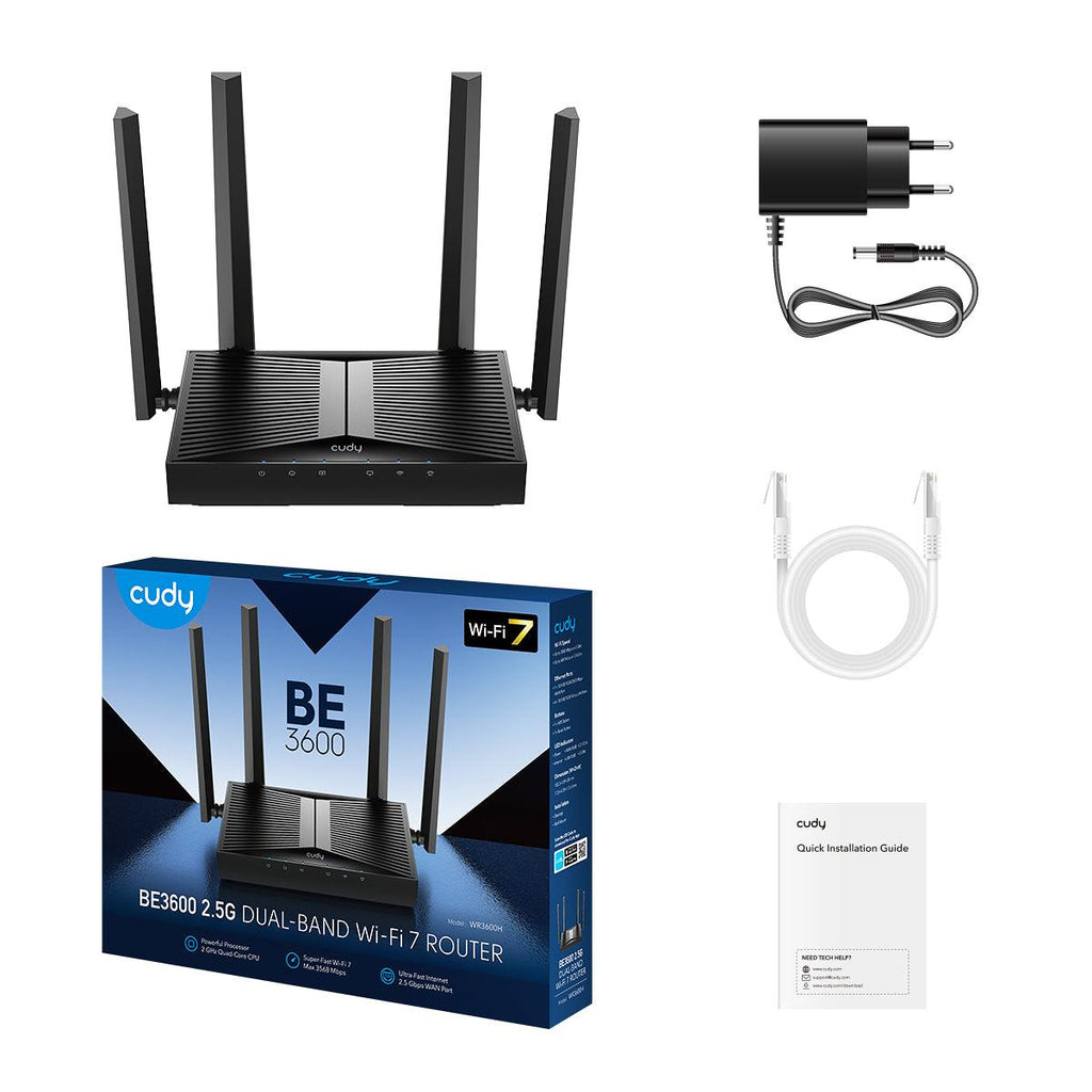 CUDY WR3600H BE3600 2.5G Wi-Fi 7  ROUTER