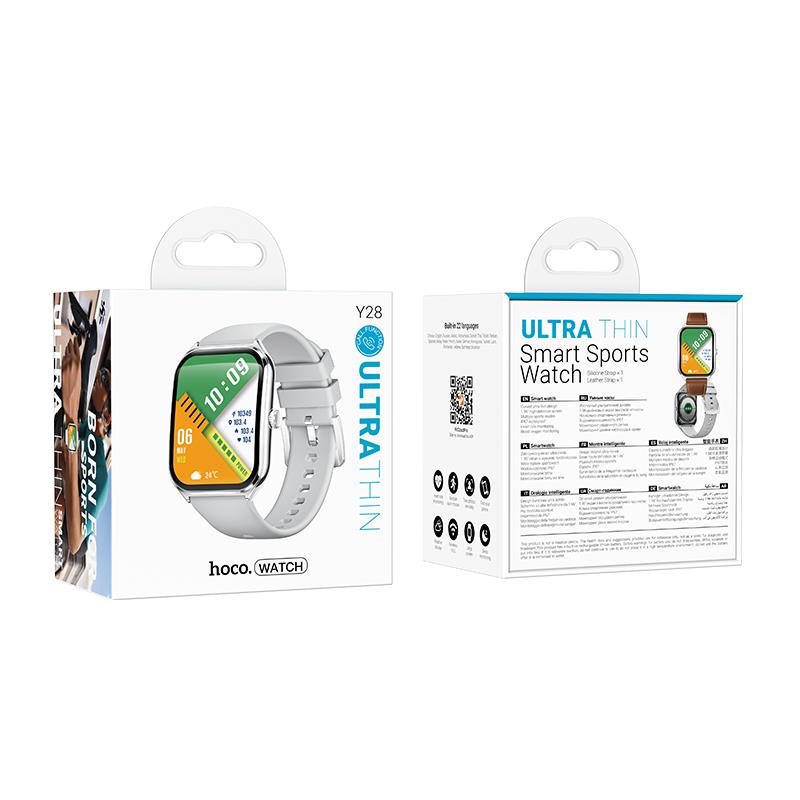 HOCO Y28 AMOLED SMART SPORTS WATCH(ΛΕΙΤΟΥΡΓΙΑ ΚΛΗΣΗΣ), ΑΣΗΜΙ