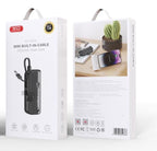 XO PR220 POWERBANK ΤΣΕΠΗΣ ΜΕ ΒΙΣΜΑ LIGHTNING ΓΙΑ IPHONE KAI ΚΑΛΩΔΙΟ TYPE-C, 5000MAH