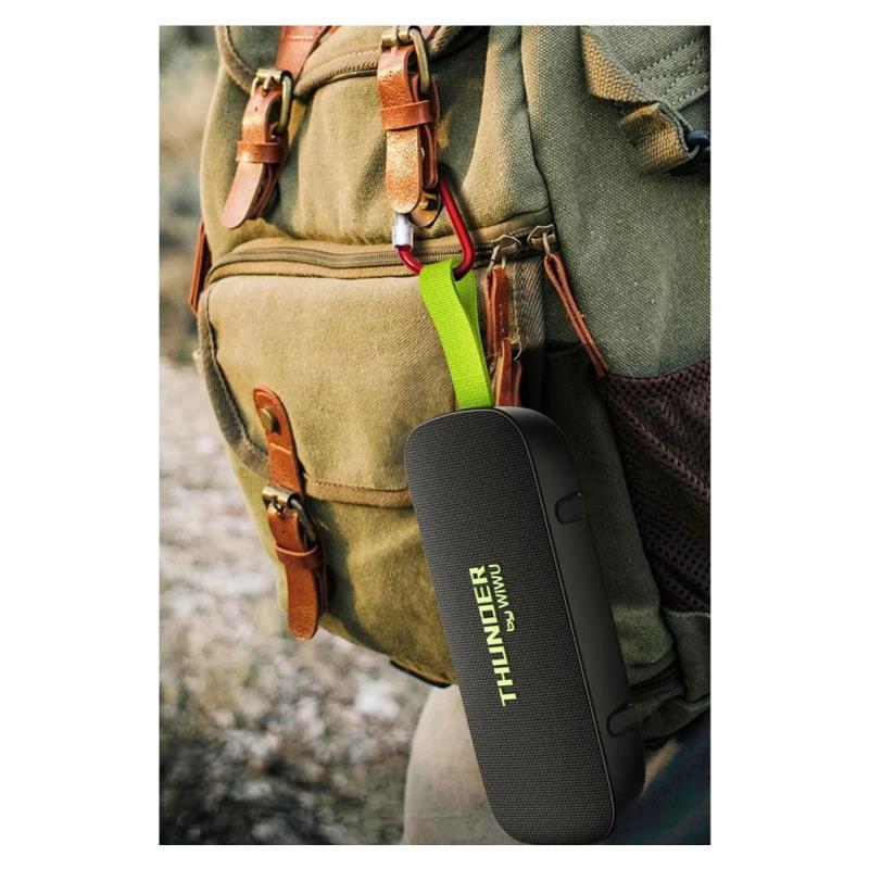 Φορητό Ηχείο Bluetooth WiWU Thunder H2 TWS BT 5.3 USB MicroSD IPX7 1200mAh 10W Μαύρο