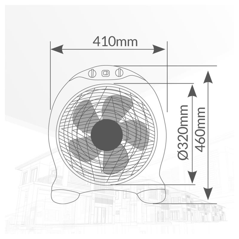 Επιδαπέδιος Ανεμιστήρας Box Niaros Santadi 50W Μπεζ