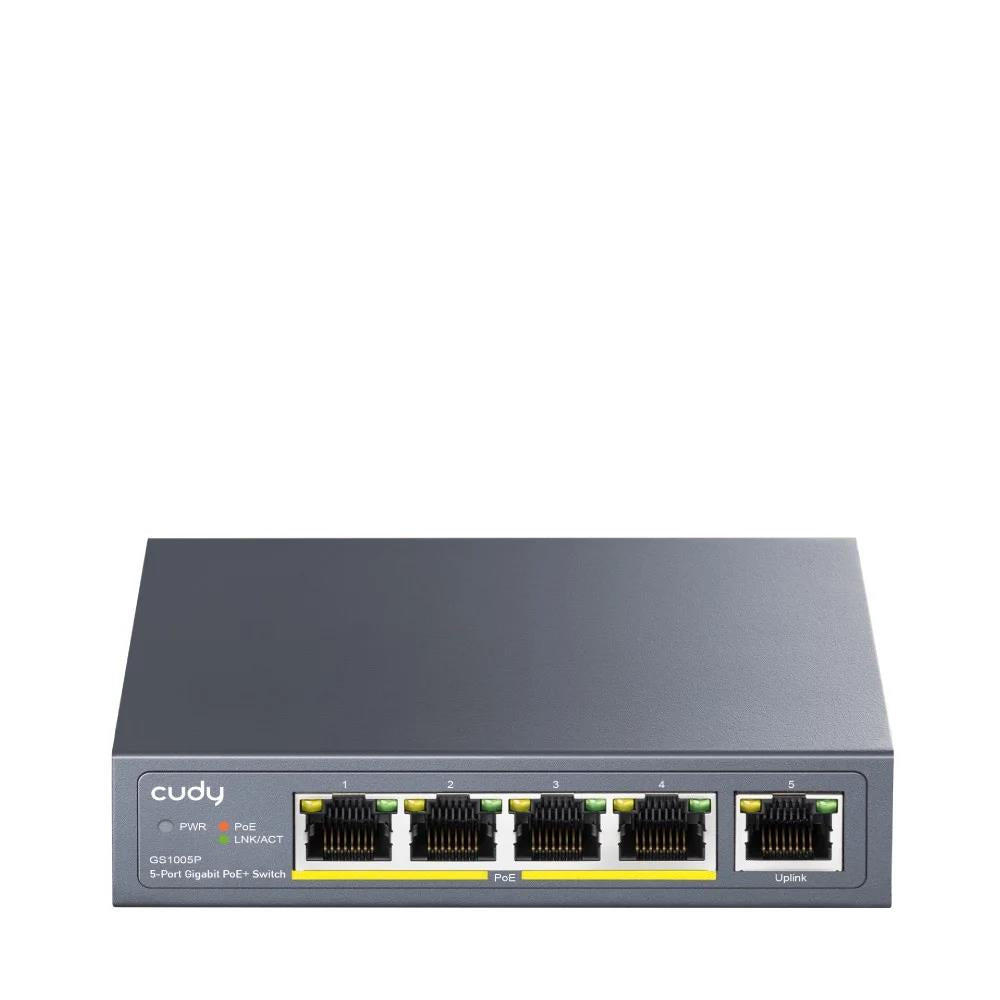 CUDY GS1005PTS1 5-PORT GIGABIT POE+ SWITCH WITH 1 SFP PORT 120W V2.0