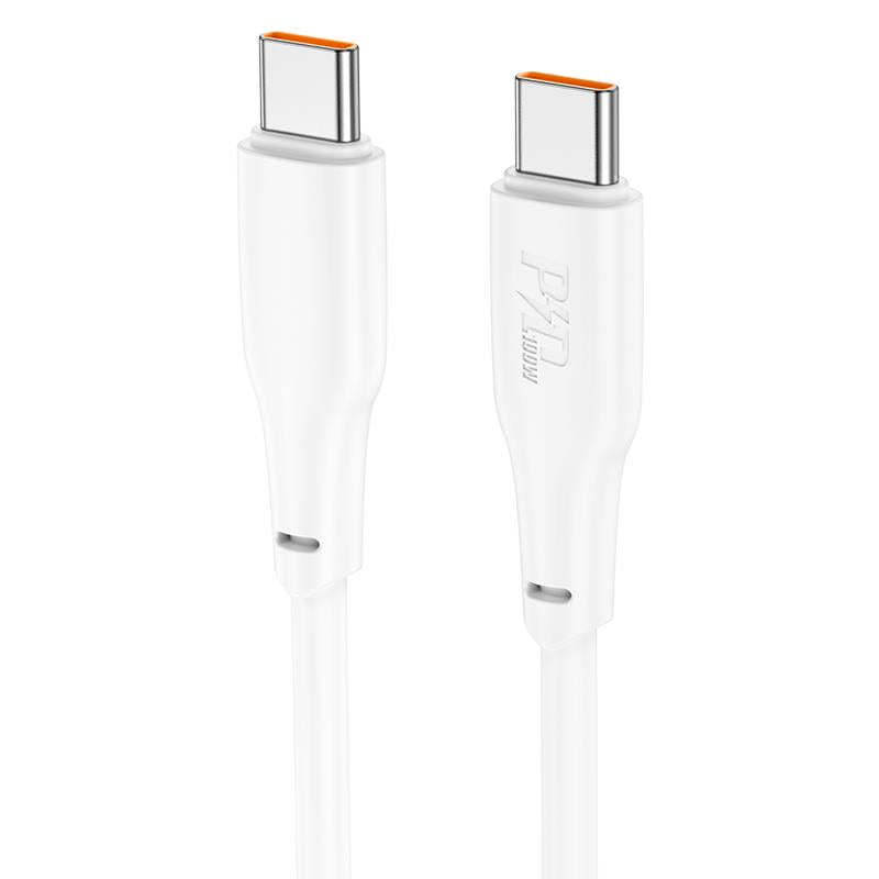 HOCO X93 ΚΑΛΩΔΙΟ ΦΟΡΤΙΣΗΣ ΚΑΙ ΔΕΔΟΜΕΝΩΝ HYPER, TYPE-C TO TYPE-C, 100W, 2m, ΛΕΥΚΟ