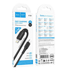 HOCO X120 BENEFICIO ΚΑΛΩΔΙΟ PD TO LIGHTNING, 1m, 27W, ΜΑΥΡΟ
