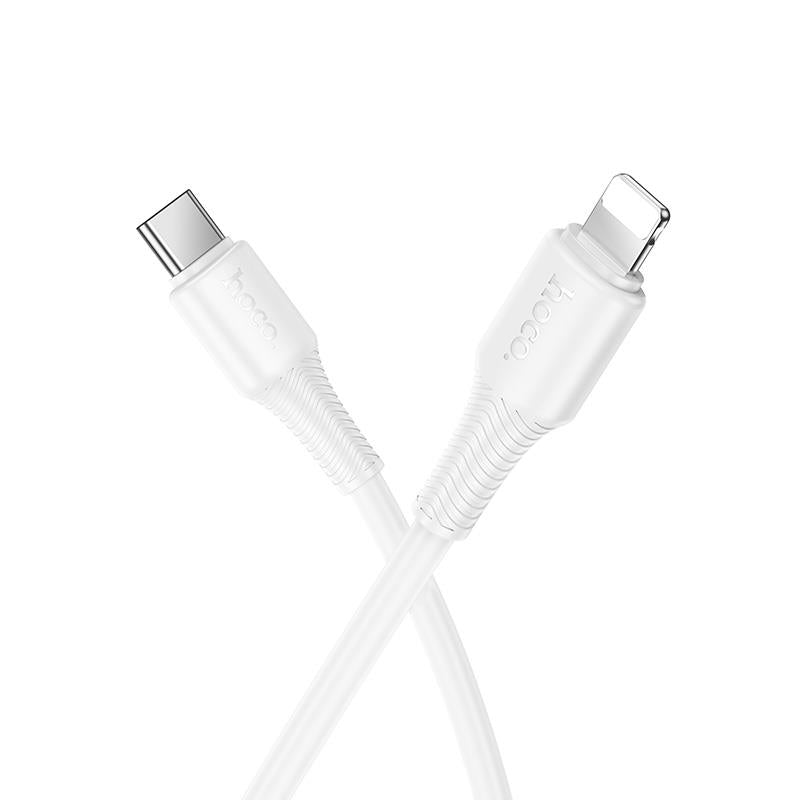 HOCO X120 BENEFICIO ΚΑΛΩΔΙΟ PD TO LIGHTNING, 1m, 27W, ΛΕΥΚΟ