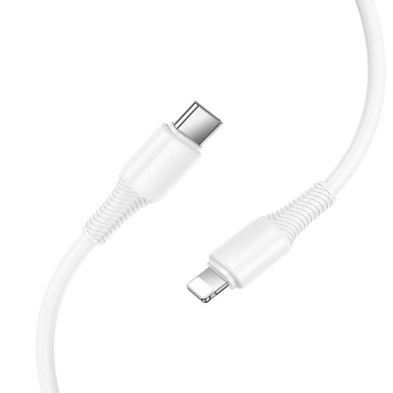 HOCO X120 BENEFICIO ΚΑΛΩΔΙΟ PD TO LIGHTNING, 1m, 27W, ΛΕΥΚΟ