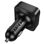 HOCO E87 DELTA CAR BLUETOOTH FM TRANSMITTER, 35W, ΜΑΥΡΟ
