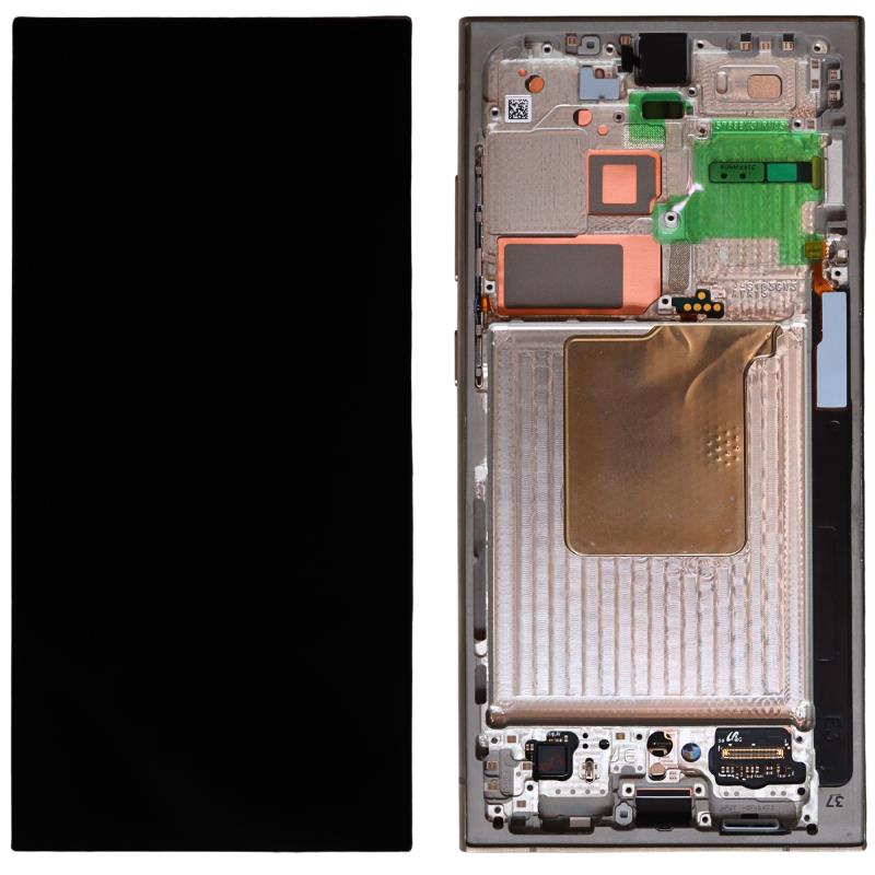 Οθόνη με Touch Screen & Μπροστινή Πρόσοψη για Samsung S928B Galaxy S24 Ultra 5G Titanium Μαύρο/ Titanium Μπλε/ Titanium Πράσινο (Original) Σκούρο Ασημί