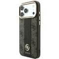 Θήκη TPU & PC Guess Apple iPhone 18 Pro Max/ 17 Pro Max MagSafe Leather Stripe Round Classic Logo Καφέ