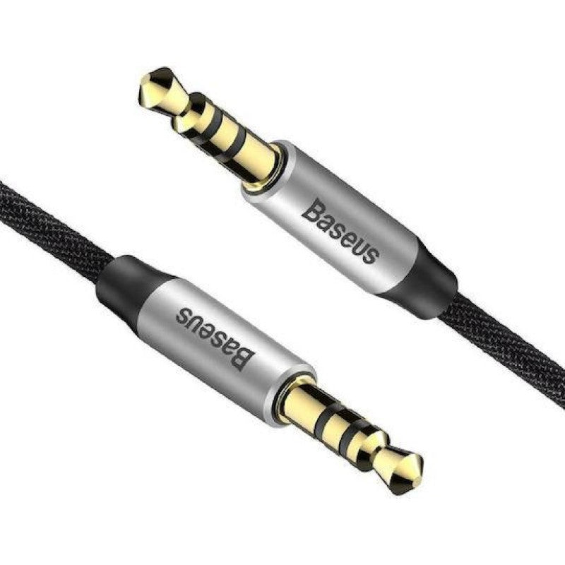 BASEUS Yiven M30 Καλώδιο Ήχου, 3.5mm, 1m, Μαύρο