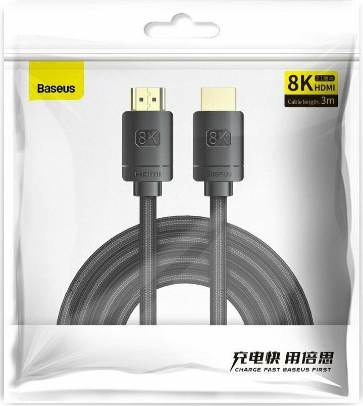 BASEUS HIGH DEFINITION SERIES, ΚΑΛΩΔΙΟ HDMI, 8K, 3m, ΜΑΥΡΟ