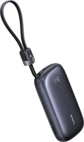 BASEUS ENERFILL FC21 QPOW3 ULTRA, POWERBANK, 10000MAh, ΜΕ  ΚΑΛΩΔΙΟ LIGHTNING, 22.5W, ΜΕ ΨΗΦΙΑΚΗ ΟΘΟΝΗ, ΜΑΥΡΟ