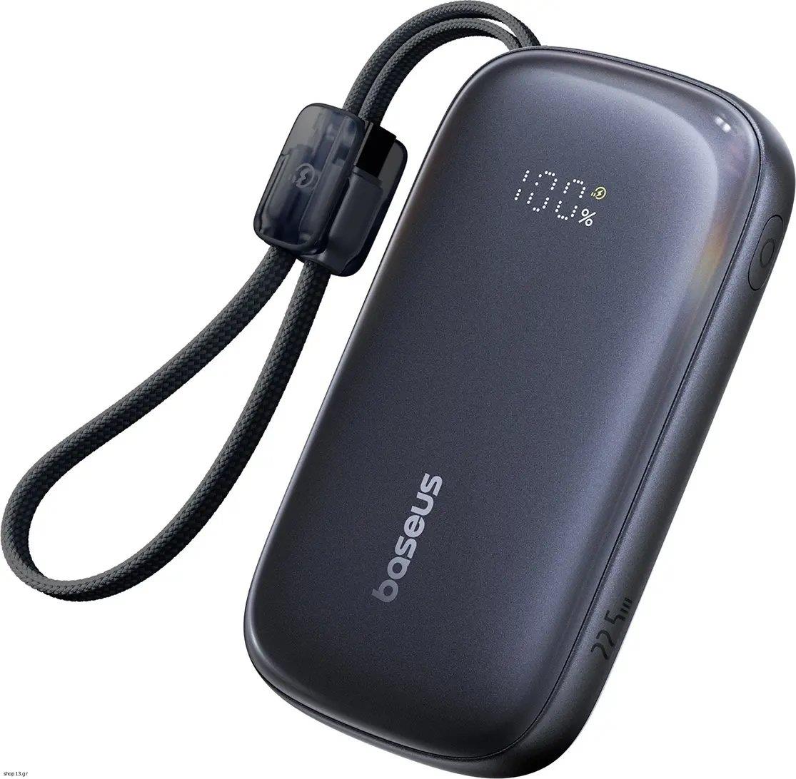 BASEUS ENERFILL FC21 QPOW3 ULTRA, POWERBANK, 20000MAh, ΜΕ  ΚΑΛΩΔΙΟ LIGHTNING, 22.5W, ΜΕ ΨΗΦΙΑΚΗ ΟΘΟΝΗ, ΜΑΥΡΟ